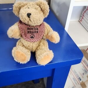 Boyds Bears Plush Teddy with Red Checkered Scarf